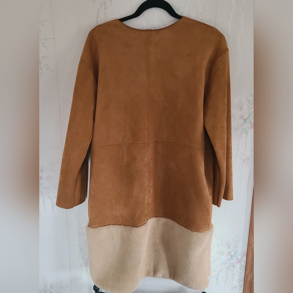 Zara Faux Suede And Faux Fur Jacket - Picture 4 of 5